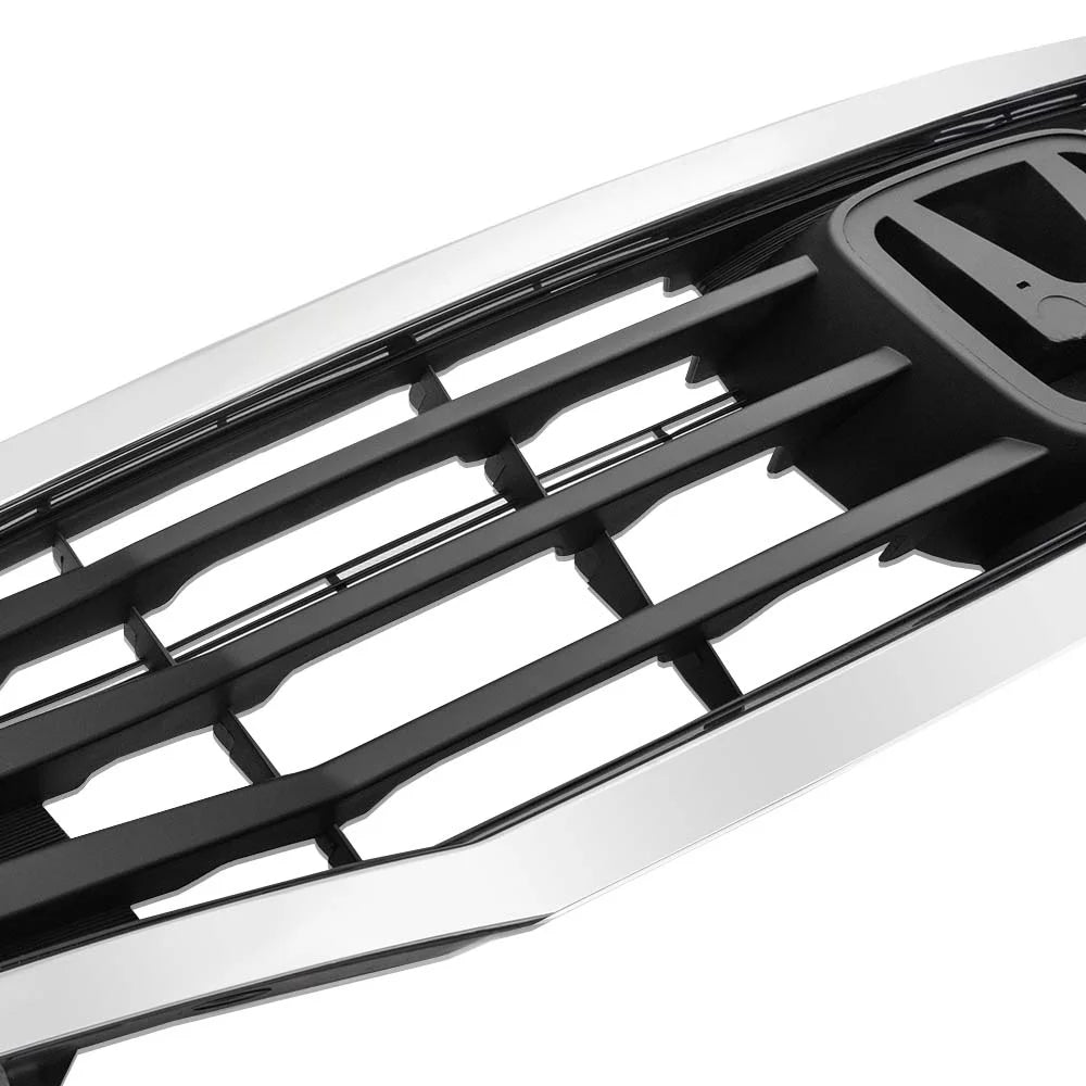 Chrome Front Bumper Hood Upper Grille Grill Trim for 2008-2010 Honda Accord Sedan 4-Door N825