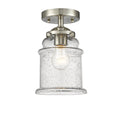 Brushed Satin Nickel 1 Light Semi-Flush Mount T4846