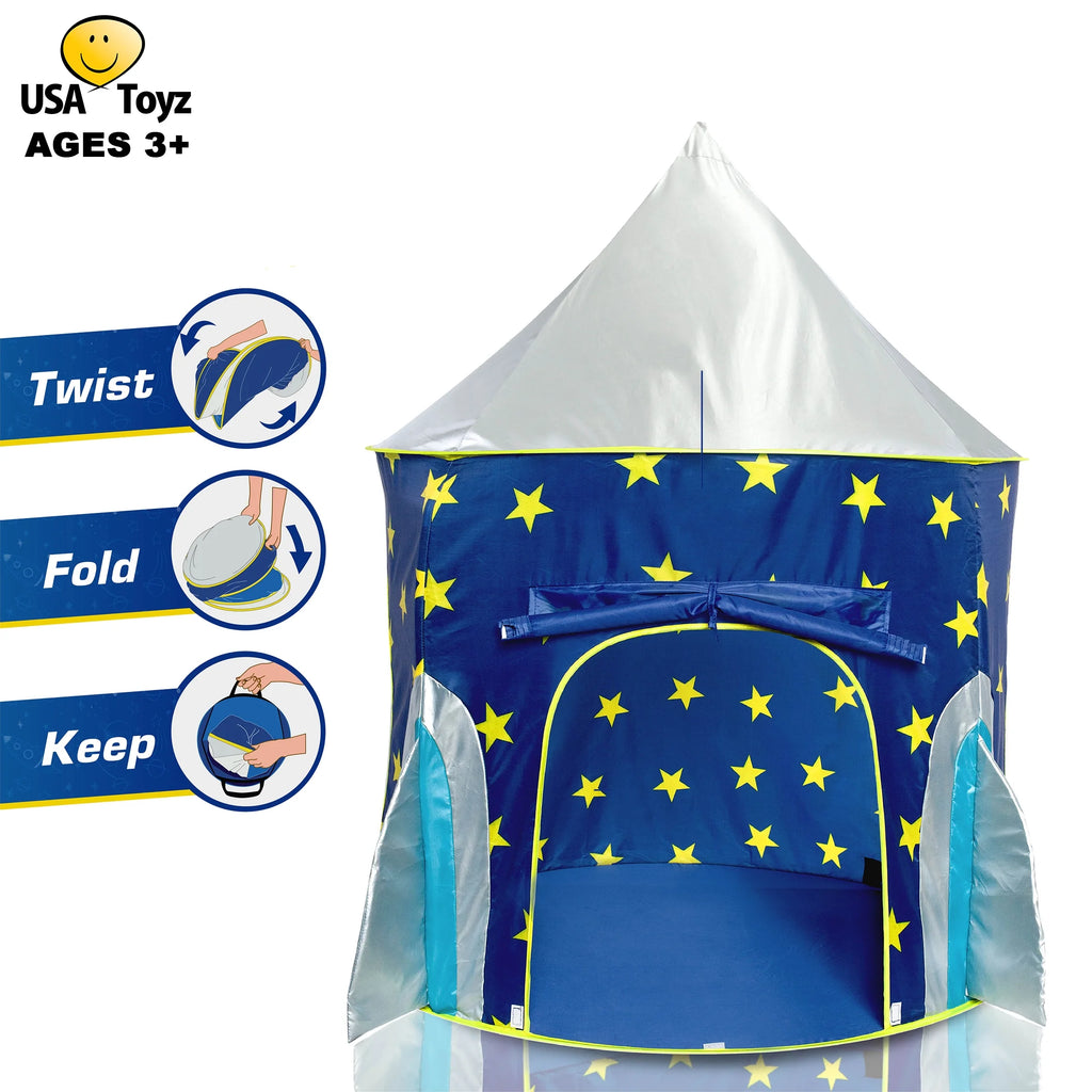 Blue and Gray Polyester Child Play Tent B228