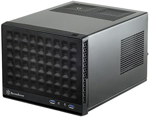 White & Black Mini-ITX Computer Case with Mesh Front Panel U25625