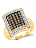 10kt Yellow Gold Brown Diamond Cluster Ring M199455