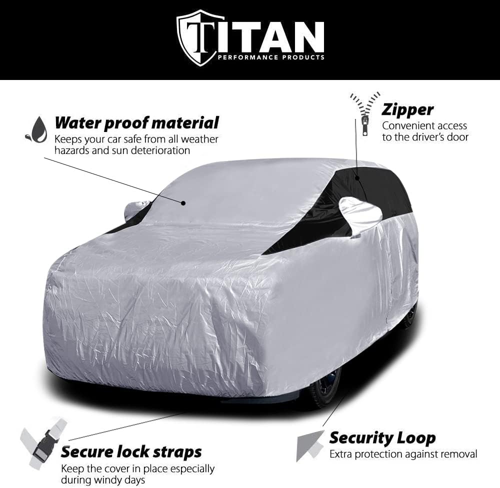 Lightweight Poly 210T Waterproof Car Cover for Large SUV 207-212 N853336