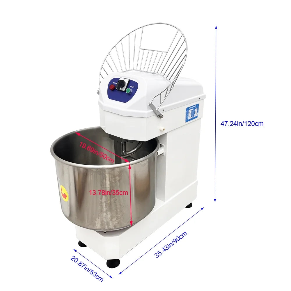 60L Electric Dough Mixer Double Speed Three-Phase Voltage 220V W199550