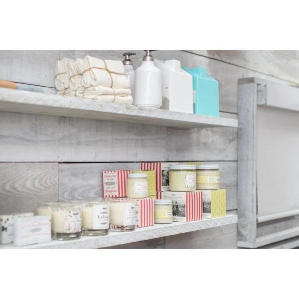 1 in. x 4 in. x 6 ft. Barn Wood Pine Board White Wash (6 per Box) K93465