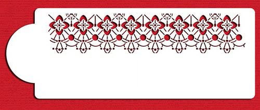 Victorian Crochet Tier 1 Cake Stencil L81458