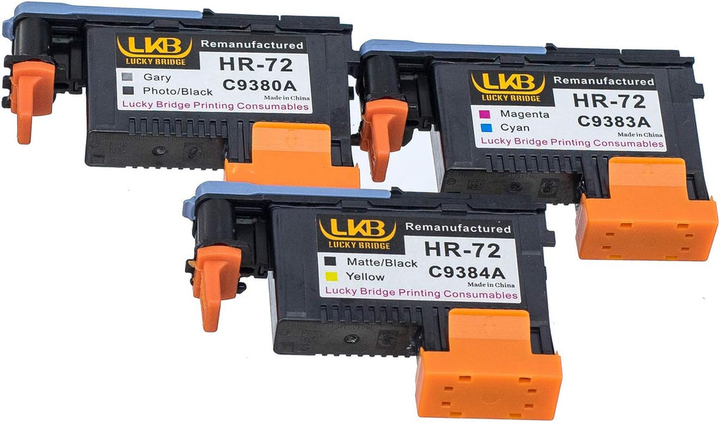 Remanufactured HP72 Printheads Replacement for HP Designjet Printers, 1 Set 3PK, Pack of 2 J437