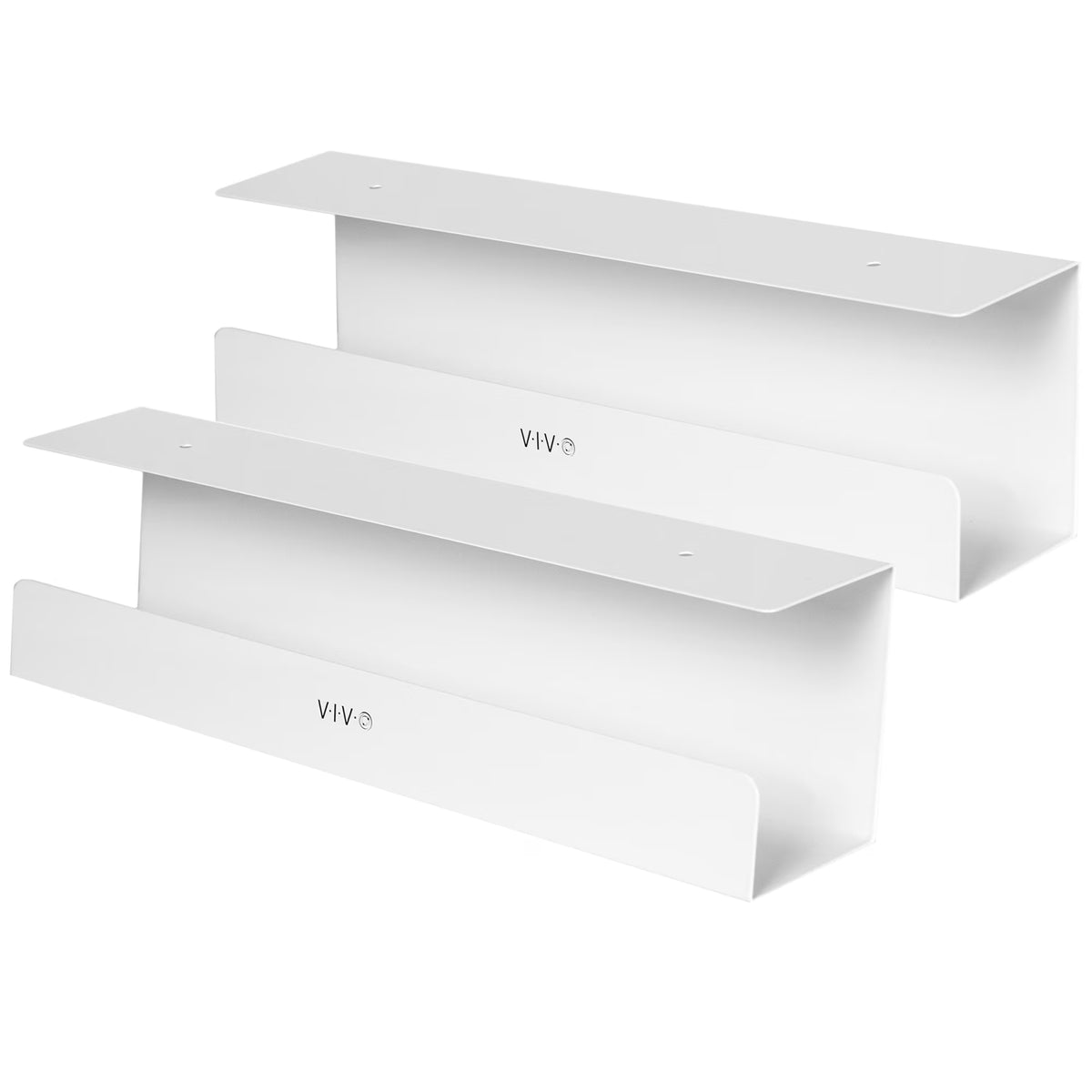White Dual Under Desk Cable Management Trays (2 Pack) B9483
