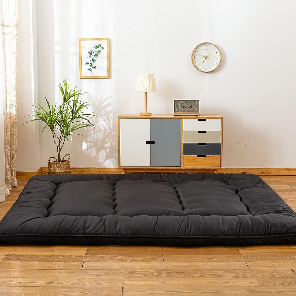 Black Twin Size Roll Up Futon Mattress K480716