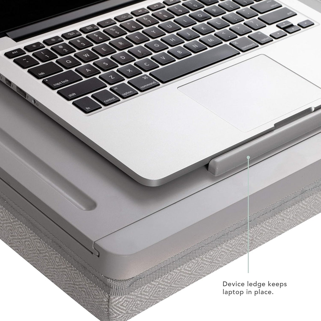 Calming Gray Storage Lap Desk with Sliding Lid H844557