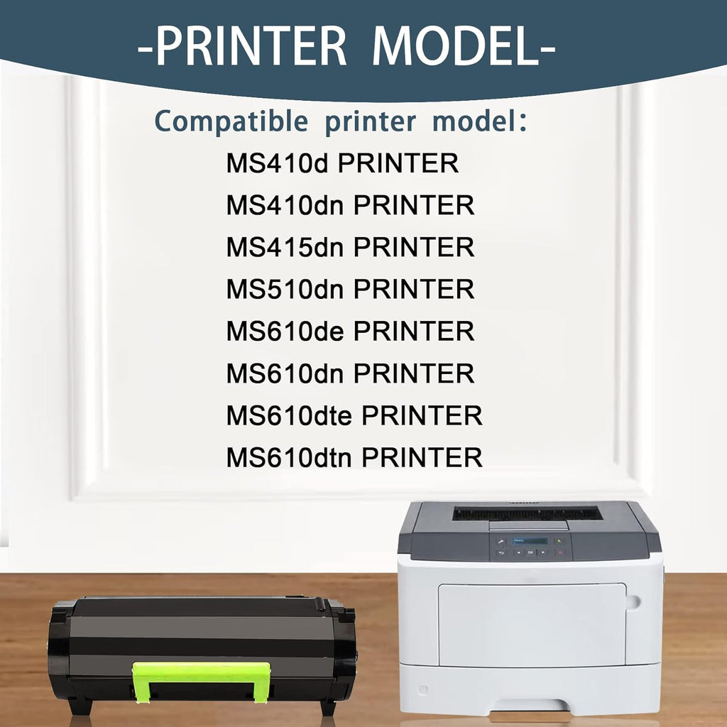 Black Remanufactured High Yield Toner Cartridge for Lexmark MS610de MS610dn MS610dtn MS510dn MS410d MS410dn MS415dn Printer G646