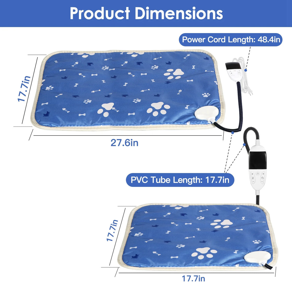Heating Mat with Adjustable Temperature and Timer E833582