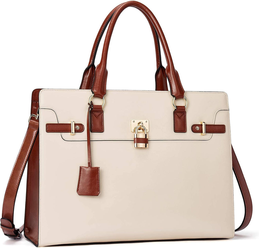 Leather Laptop Handbag 15.6 Inch Work Tote M4415