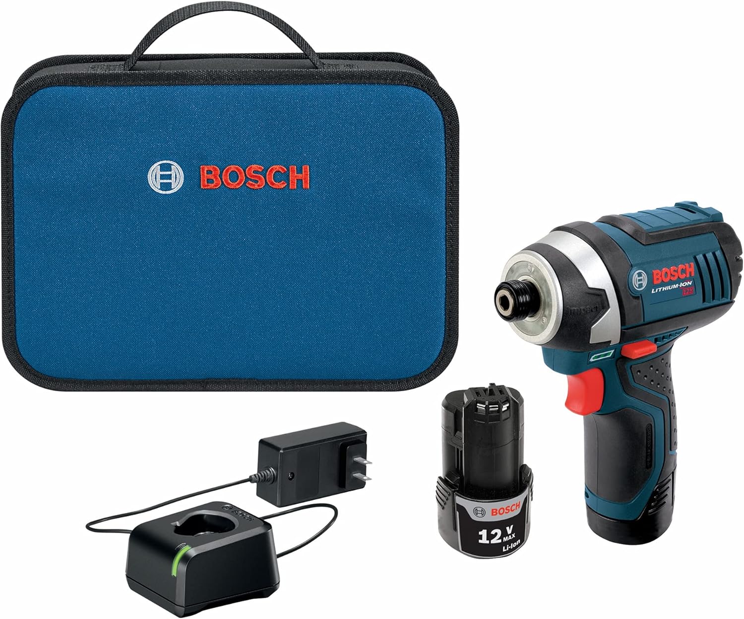12V Max 1/4-Inch Hex Impact Driver Kit with 2 Batteries, Charger and Case E91136