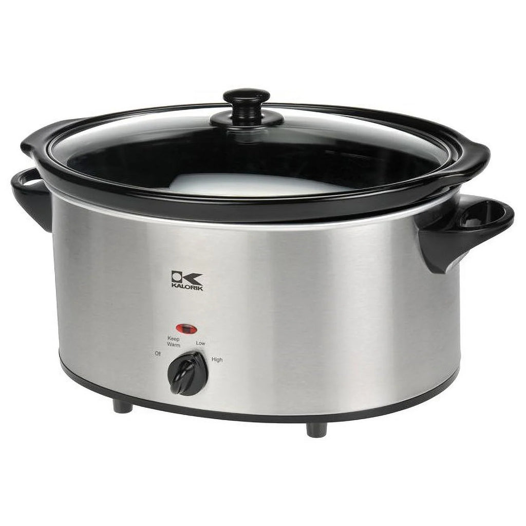 6 Qt Stainless Steel Oval Slow Cooker H2530