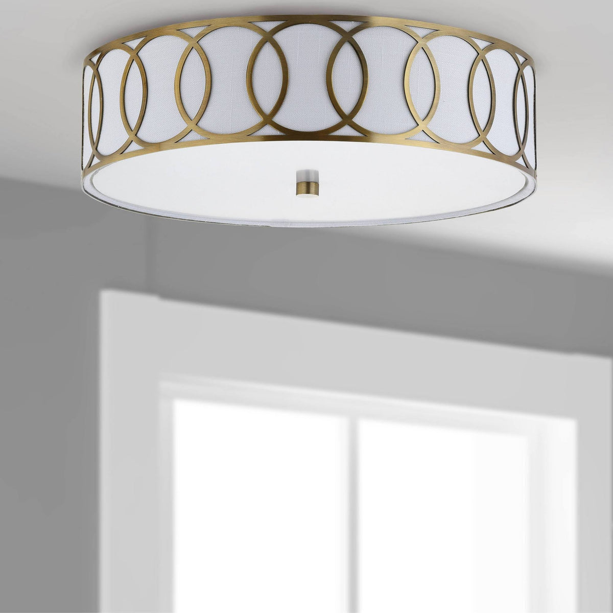 15.5x22 Metal Flush Mount Brass O278312