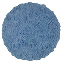 Sky Blue 30" Round Cotton Bathroom Rug H189484