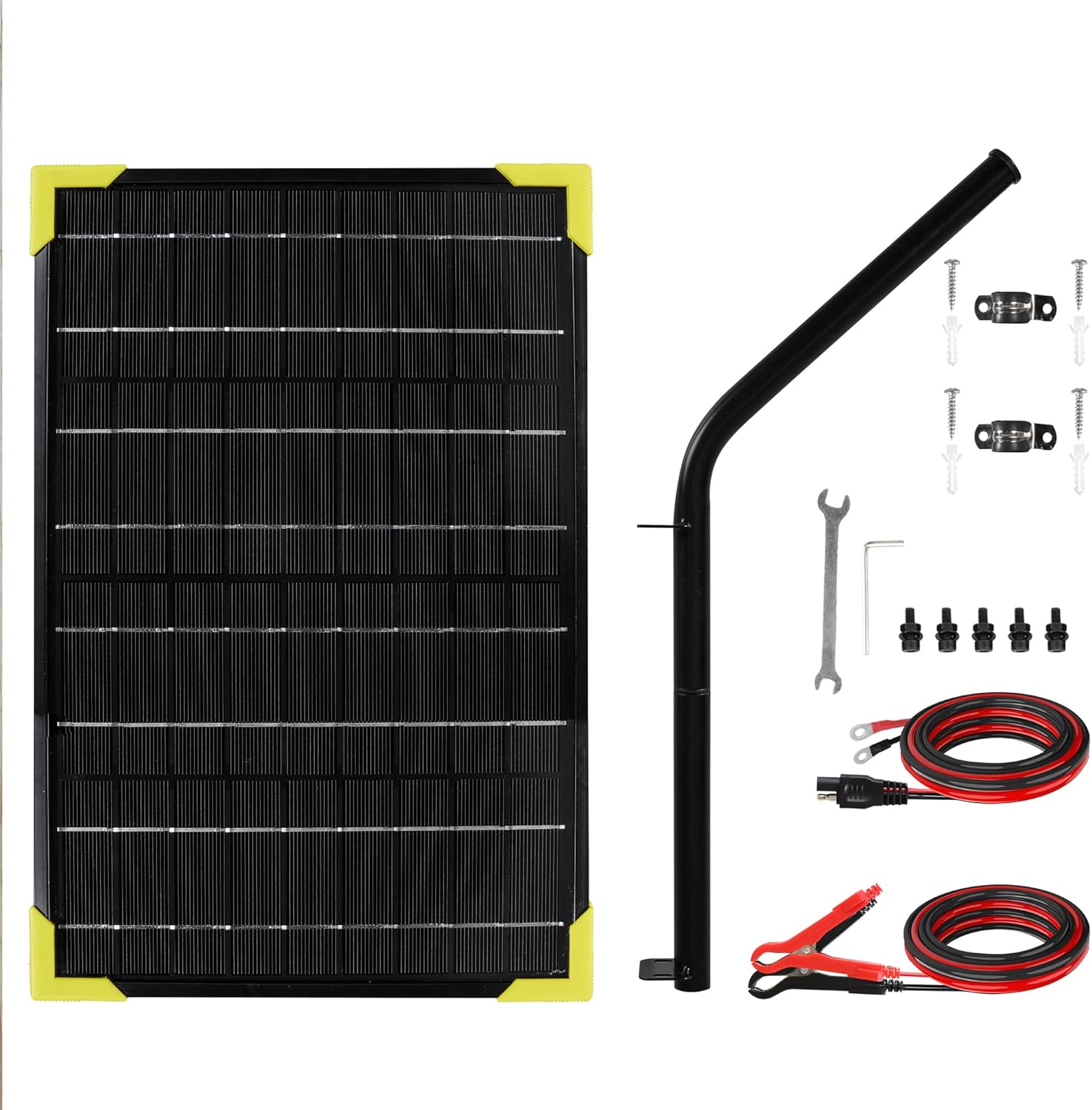 10 Watt 12V Waterproof Solar Battery Trickle Charger with Mount Bracket, Pack of 2 T34508