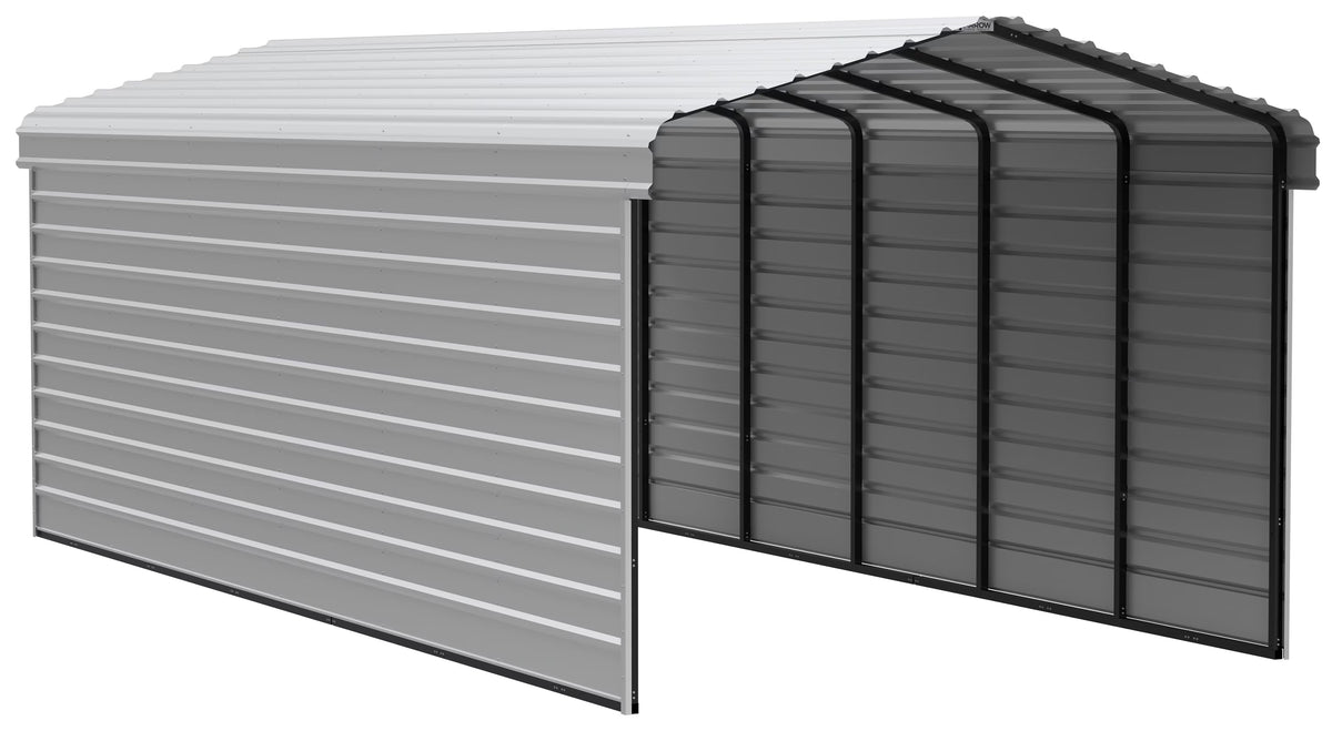 Galvanized Steel Carport Kit, 12' x 29' x 9' V385