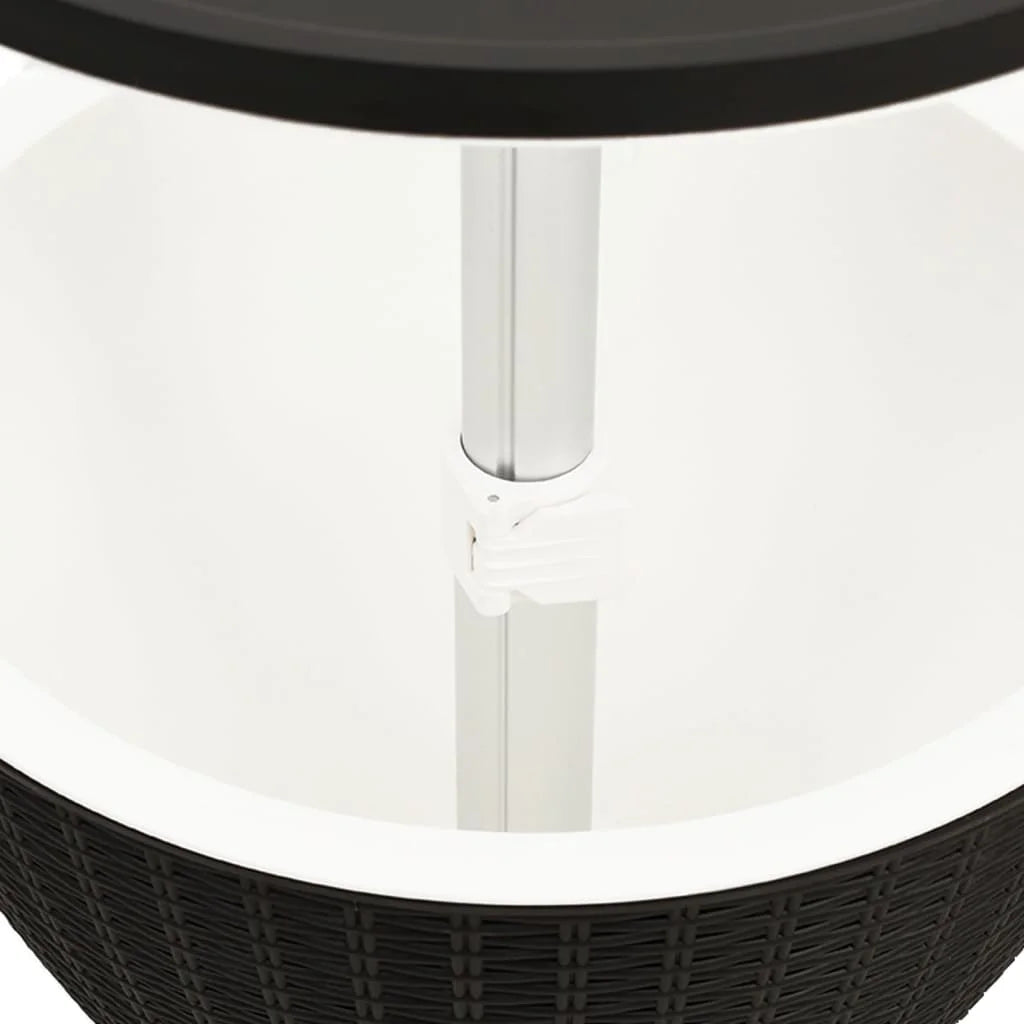 3-in-1 Ice Cooler Table Black Polypropylene Y84732