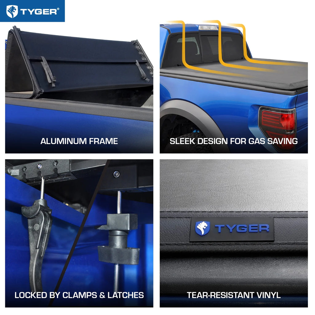 Soft Tri-fold Truck Bed Tonneau Cover Vinyl S753