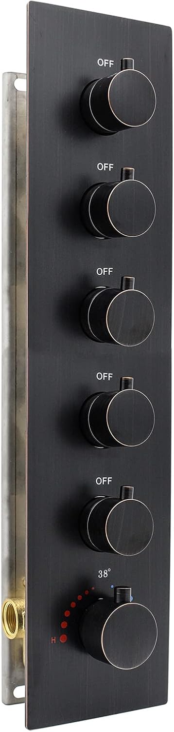 3-way Brass Thermostatic Shower Valve, Chrome N234300
