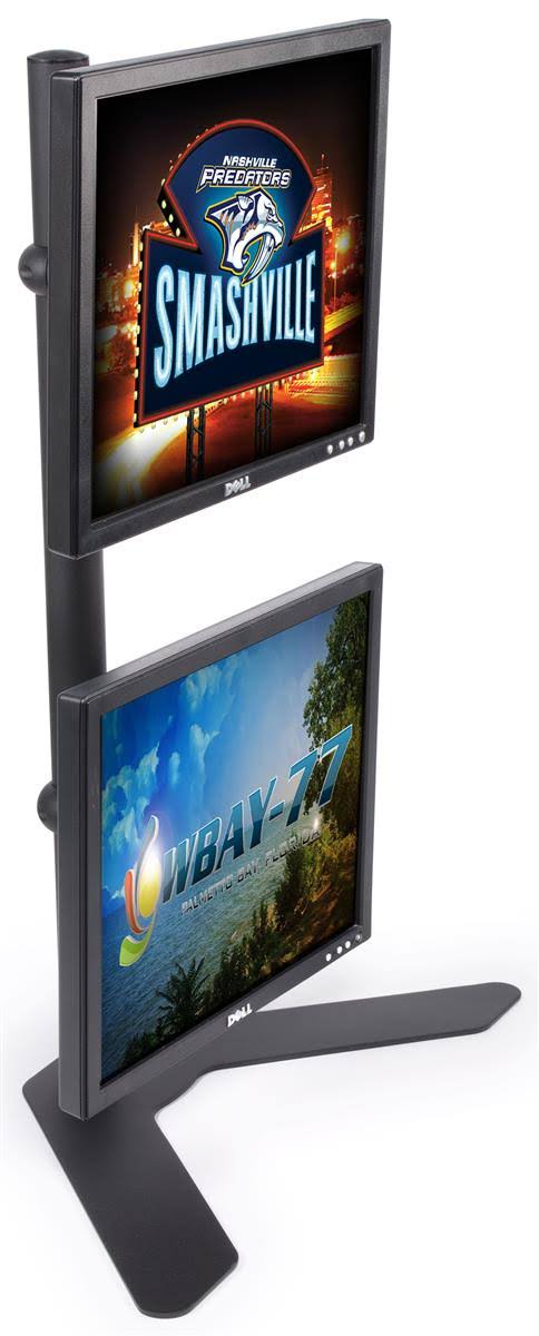 Dual Monitor Desk Stand for 13 to 23 Screens, VESA 100x100, Steel V506496