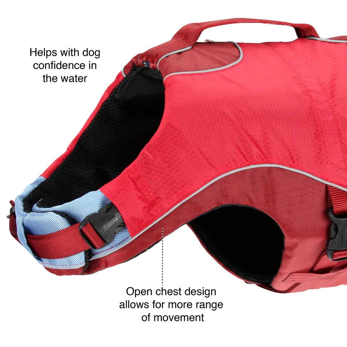 Chili Red Reflective Dog Life Jacket (Medium) T504771