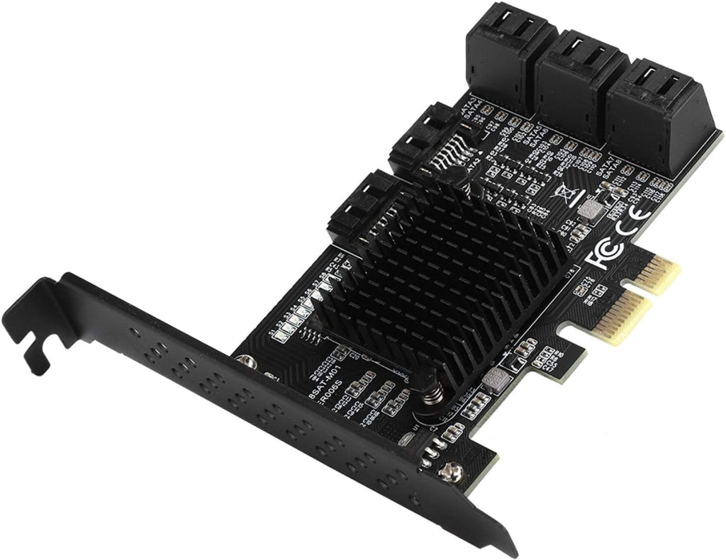 PCI-E to SATA3.0 Controller Expansion Card 8-Port, Pack of 2 W59035