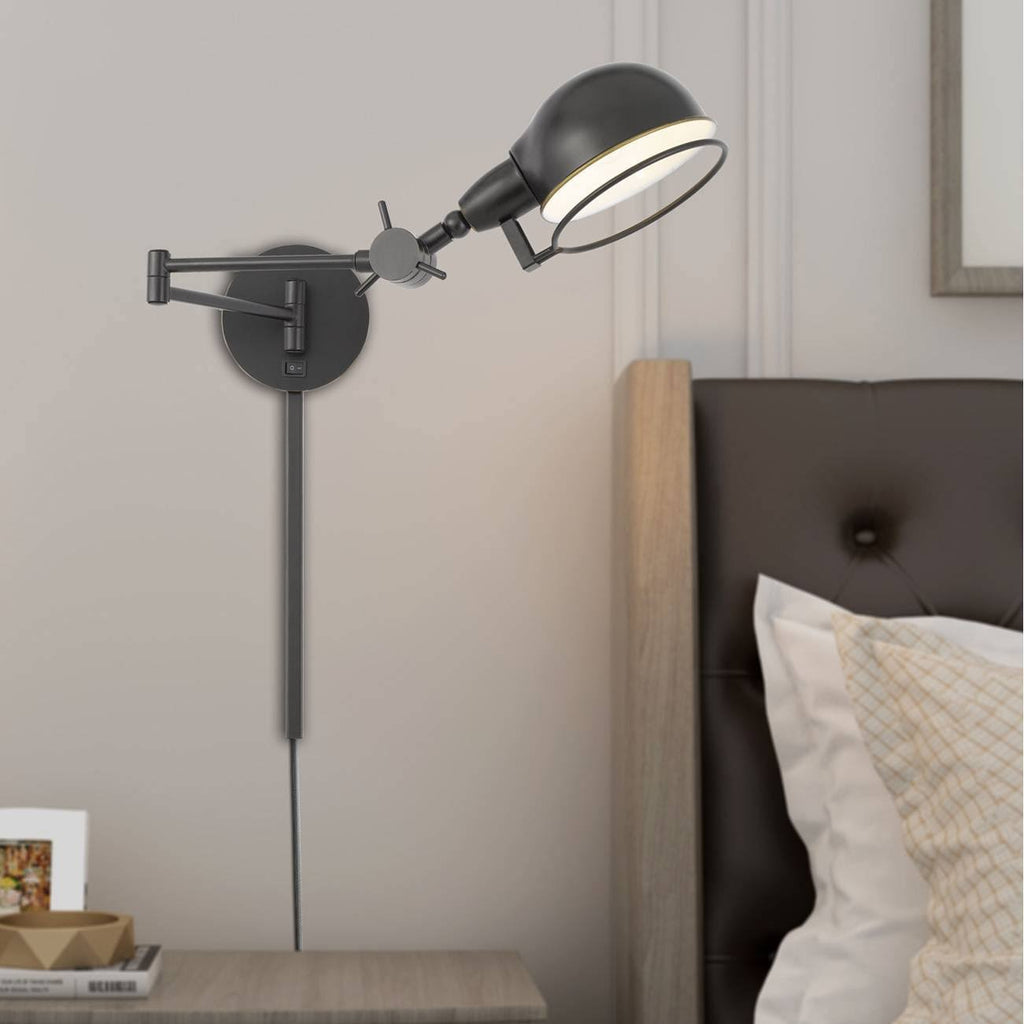 Swing Arm Wall Lamp with Adjustable Shade Dark Bronze T53911