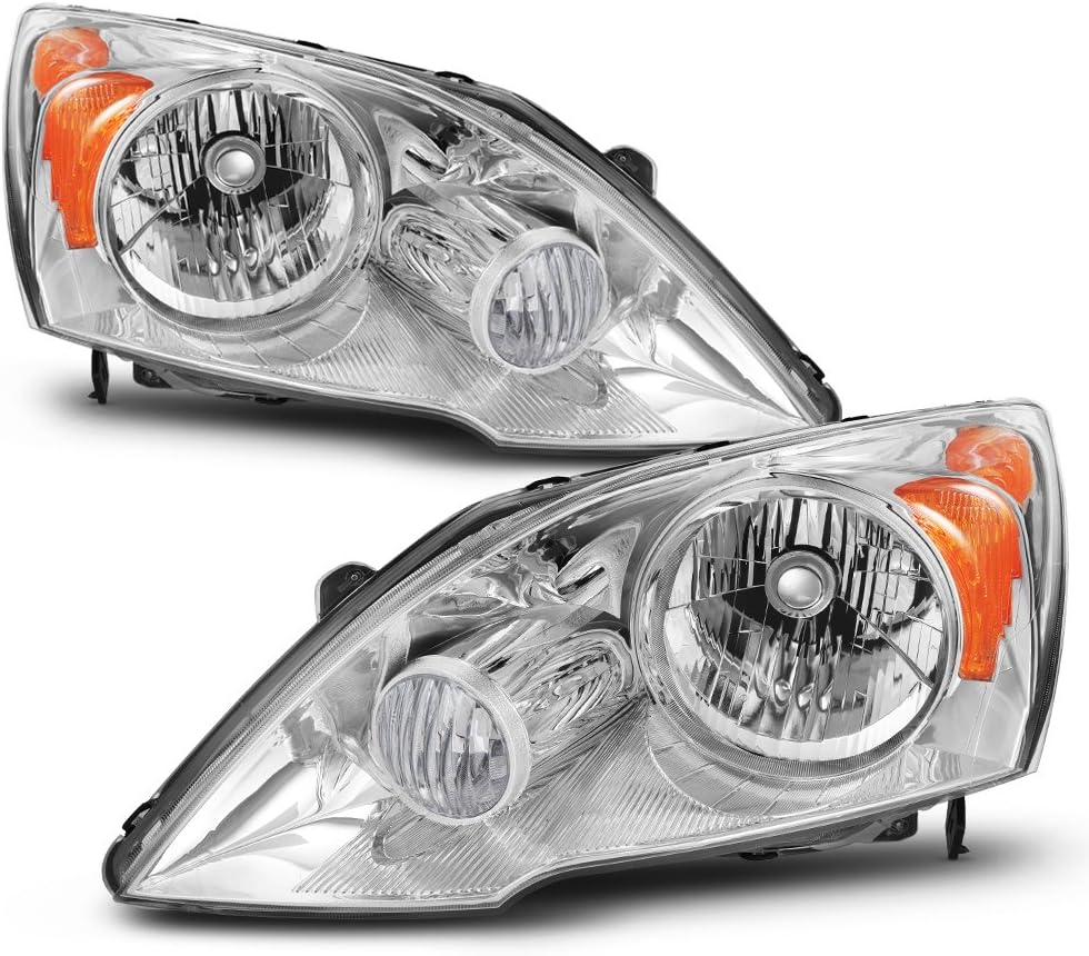 Black Honda CR-V Driver and Passenger Side Headlights Pair H2817
