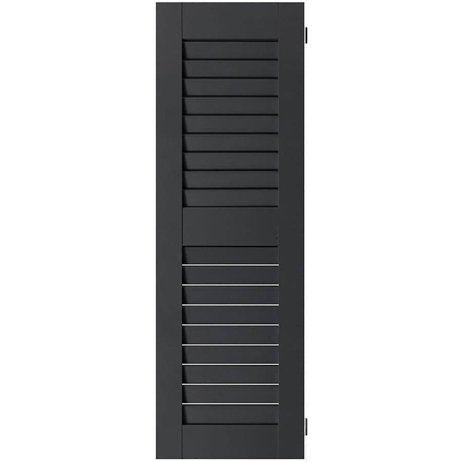 Black Louvered Shutters Pair Y153808